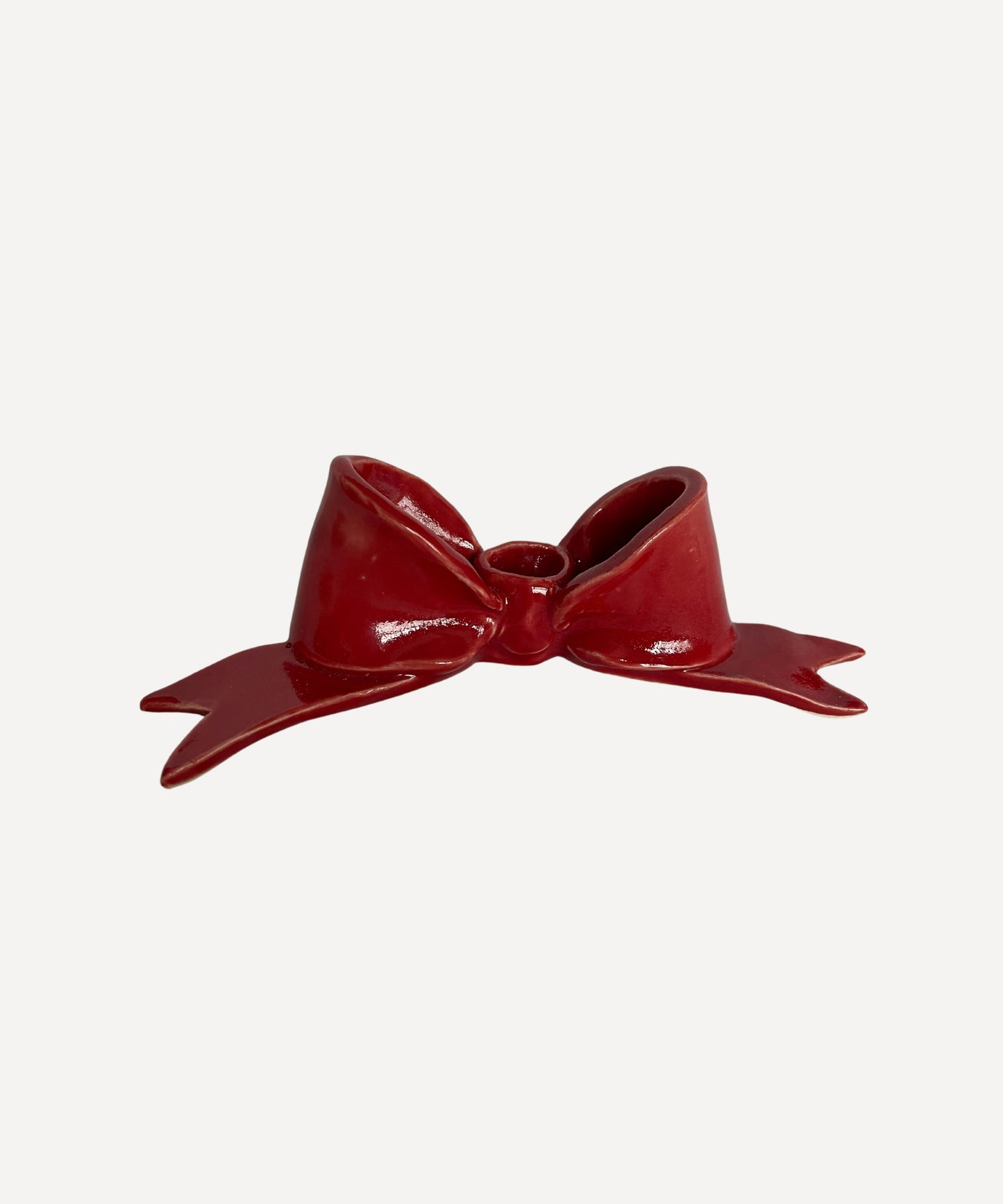 MADE TO ORDER red mini bow candlestick