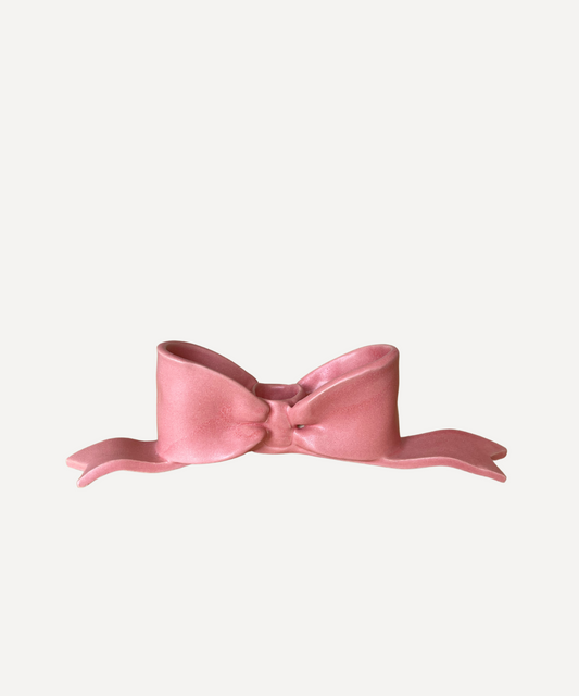 second pink mini bow candlestick