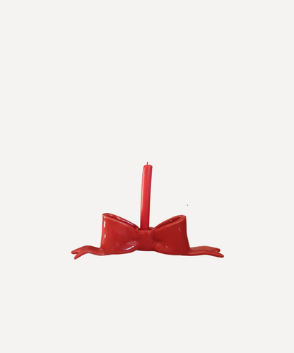 MADE TO ORDER red mini bow candlestick